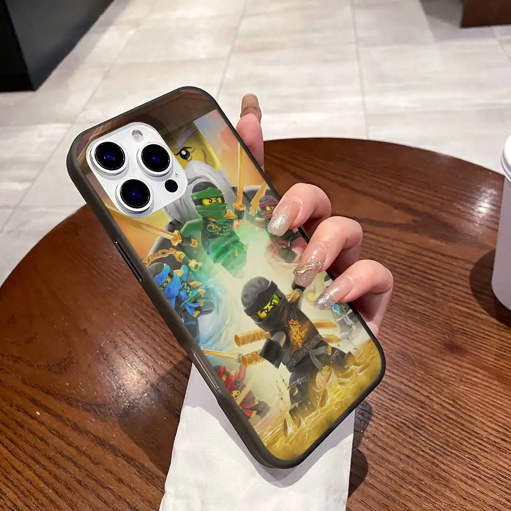 L-Lego N-Ninjago Handyhülle, gewelltes Muster, Handyhülle für iPhone 17, Air 16, 15, 14, 13, 12, 11 Plus Pro Max, stoßfeste Abdeckung