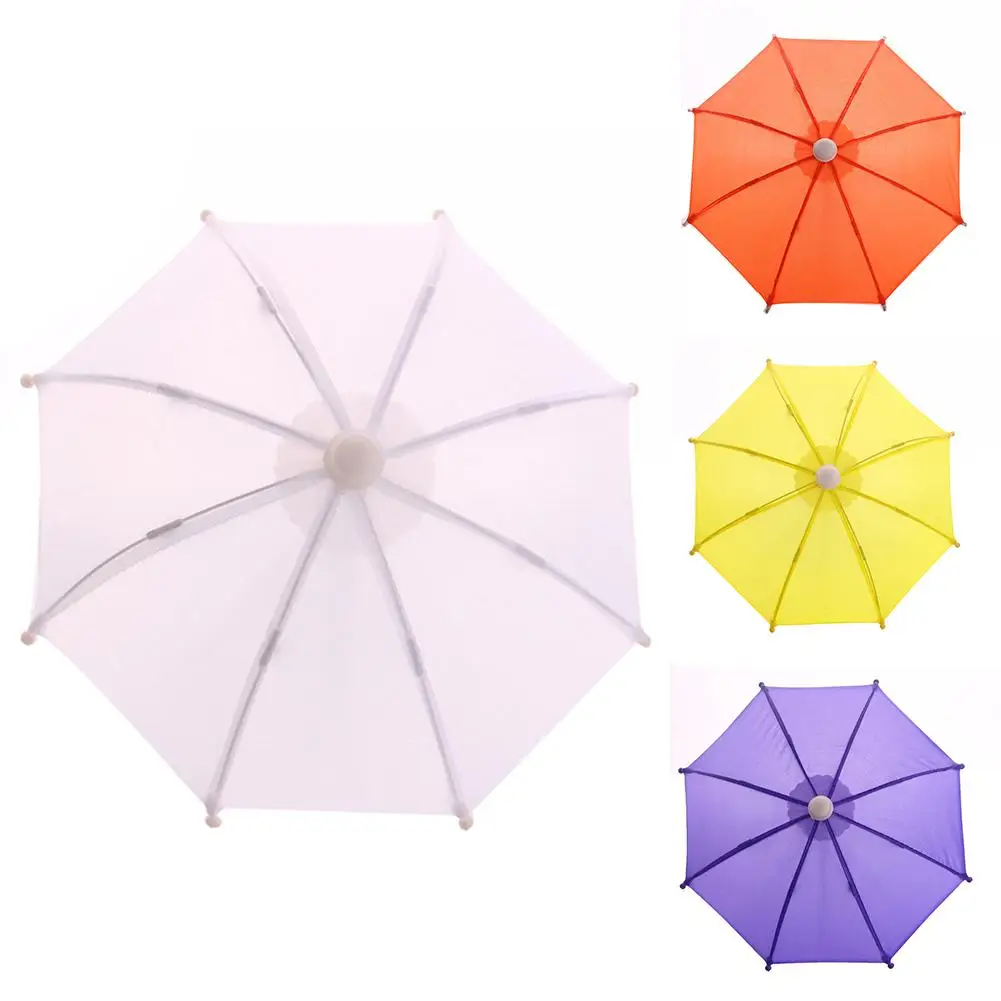 Doll Umbrella Cute Decorative Solid Color Dollhouse Open Close Umbrella Decoration For Girls Mini Umbrella Rain Gear For BJD