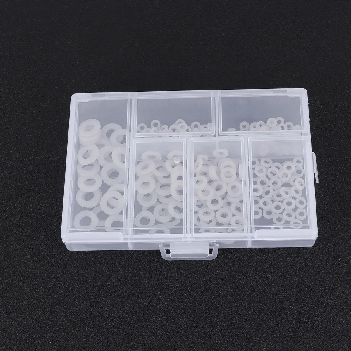 250 قطعة غسالة النايلون الأبيض M2.5 M5 فاصل مسطح للسيارات الكهربائية البحرية الأختام الدائمة طوقا حلقة الأجهزة