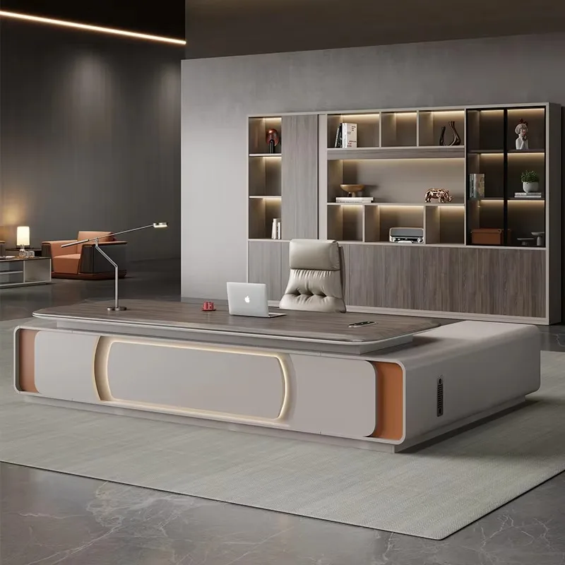 Strong Asthetic Executive Desk Drawers Designer Luxury Modern Office Desks Cheap Wood Large Scrivanie Da Ufficio Furniture