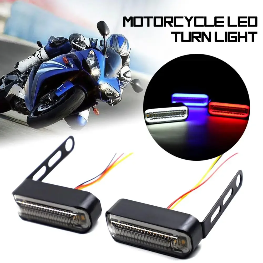 2pcs New Universal Motorcycle 12V Daytime Running Lights Water Warning Lights LED Turn Signals Motorcycle Accessories