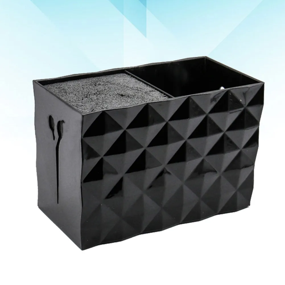 

1 шт. Противоскользящий органайзер для парикмахерских инструментов премиум-класса с двойным слотом для ножниц, черный