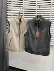 BLLIYOSS Leisure vest Men 2024 New High Quality Old Money Minimalist Soft Exquisite Size M-3XL Europe Italy high-end Versatile