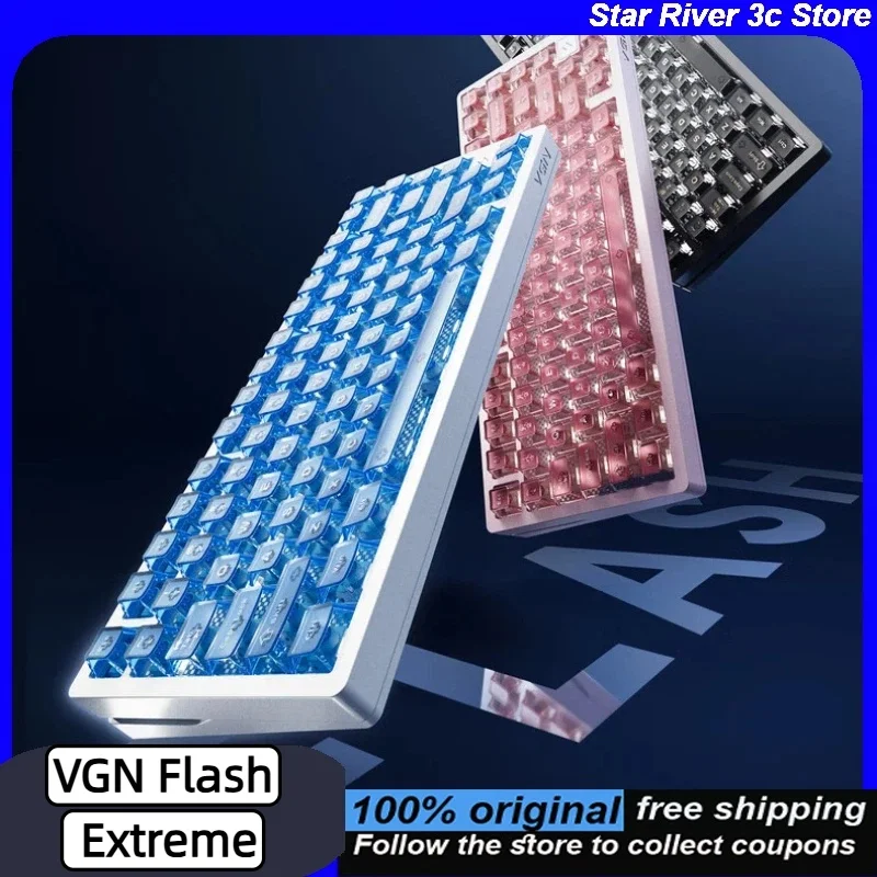 VGN Flash Extreme Mechanical Keyboard 75% Gasket Aluminum Hot-Swap RT0.001mm 8KHz Polling Rate 0.1ms Low Latency Gaming Keyboard
