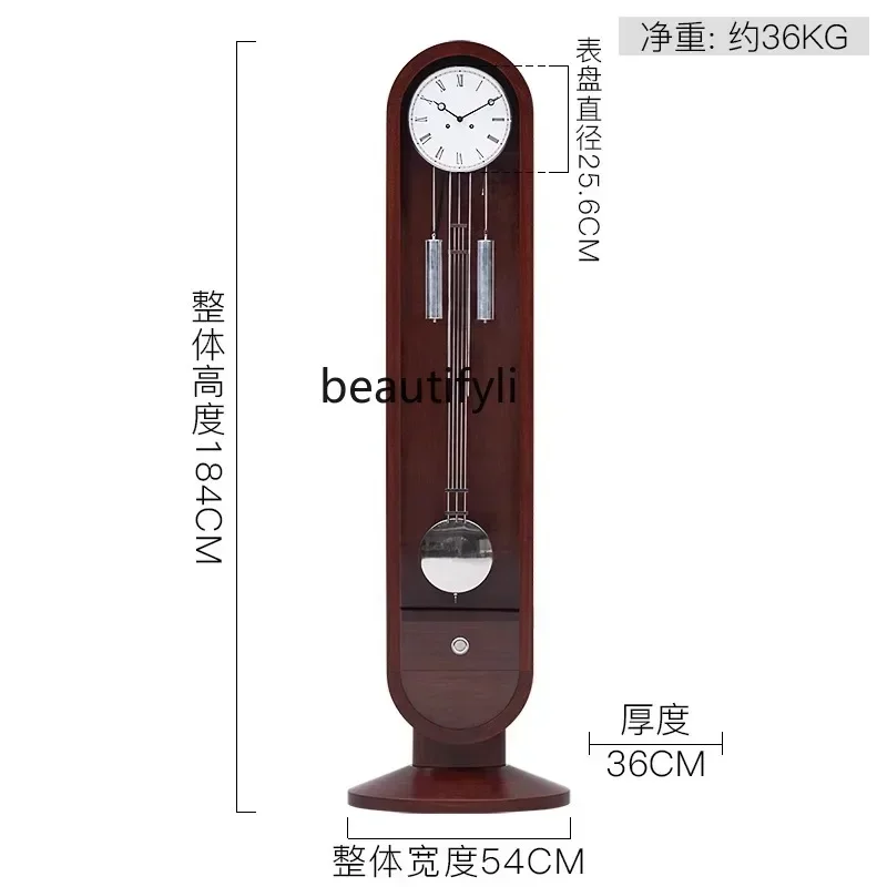 B178 European-Style Living Room Simple American-Style Large Floor Clock Hermle Movement Mechanical Floor Clock Hg118