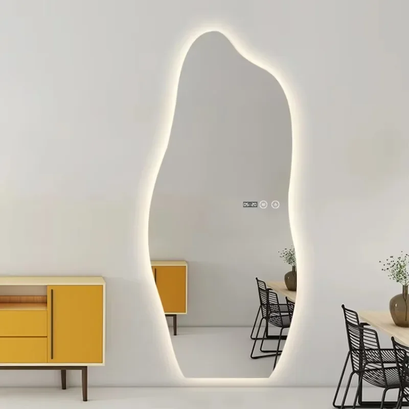 

Modern Minimalist Bathroom Defogger Mirror Lighting Smart Light Emitting Diode Makeup Mirror Unique Full Length Wall Mount
