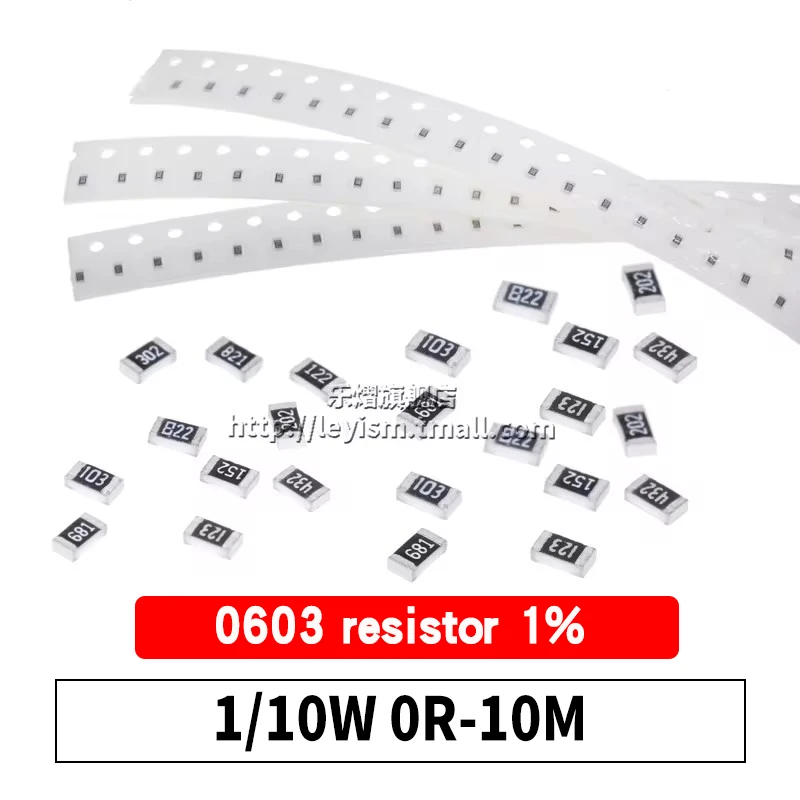 100 шт. 1% 0603 SMD резистор 0R ~ 10M 1/10W 0.1 1 10 100 150 220 330 Ом 1K 2.2K 10K 100K 0R 0.1R 1R 10R 100R 150R 220R 330R 1M