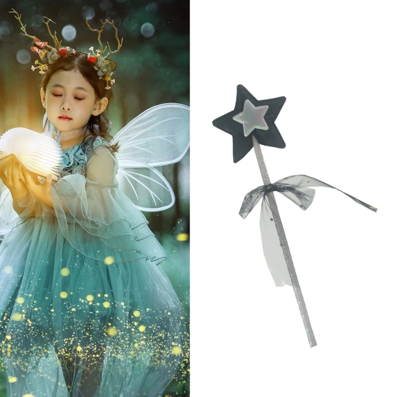 Star Wands Girl Magic Wand Fairy Wands Angel Costume Props Dress-up Wand for Birthday Halloween Christmas Party Supplies