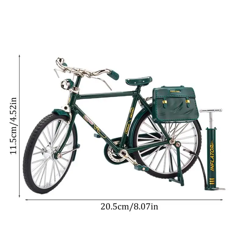 DIY Bicycle Model Kit Realistic Bike Model With Inflator Retro Classic Bike Model Ornaments For Hand Assembly DIY Supplies For