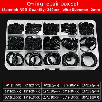 התאגרף Nitrile סיליקון גומי מבחר O-טבעת NBR תיקון ערכת ברז איטום שסתום עמיד למים מכונה שמן עמיד אטם ערכת