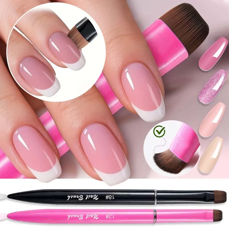 New 3 in 1 French Nail Brush,with Multi-function Brush Head-Fine Nail Brush,Suitable for Gel and Acrylic Nails,Precise Cleaning