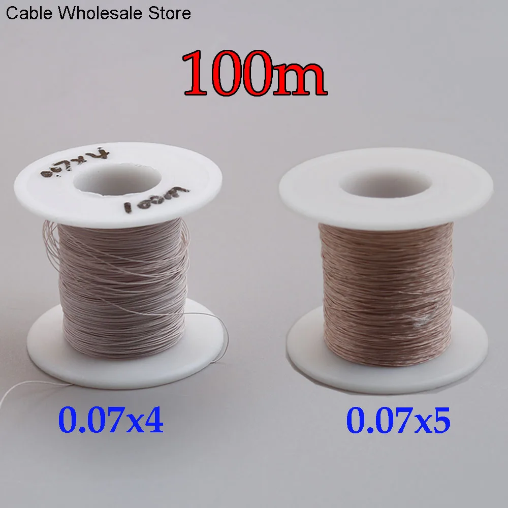 

0.07x4 0.07x5 0 strands Litz Wire Multi-strand Polyester silk wrapped wire Covered Wire Copper Wire