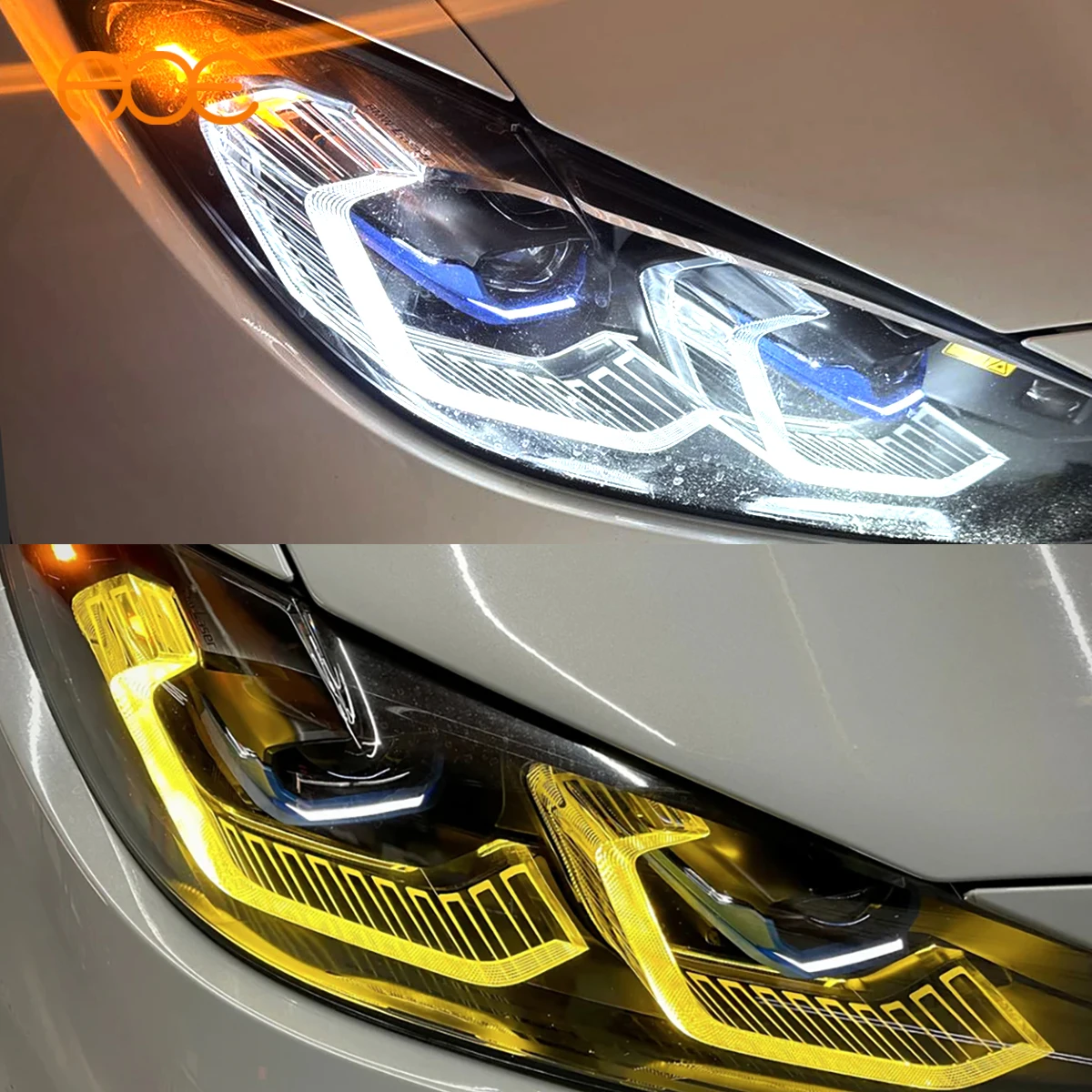 2026 2026 Flash White & Yellow Daytime Running Light Color Change LED Module for BMW M3 M4 G80 G81 G82 G22 G23 G26