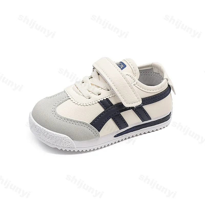 الأطفال تصميم الرجعية موضة الاتجاه حذاء كاجوال 2025 الخريف جديد الأولاد الفم الضحلة لينة سوليد مريحة عدم الانزلاق أحذية رياضية #6