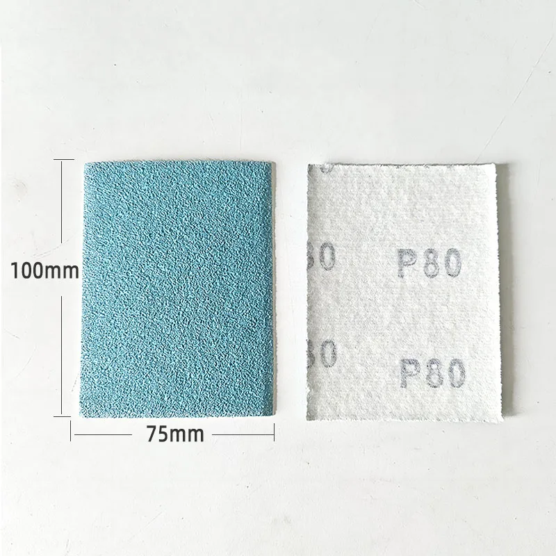 Small square ceramic blue sand 75x100 small square grinder special putty grinding sandpaper velvet square dry grinding sandpaper