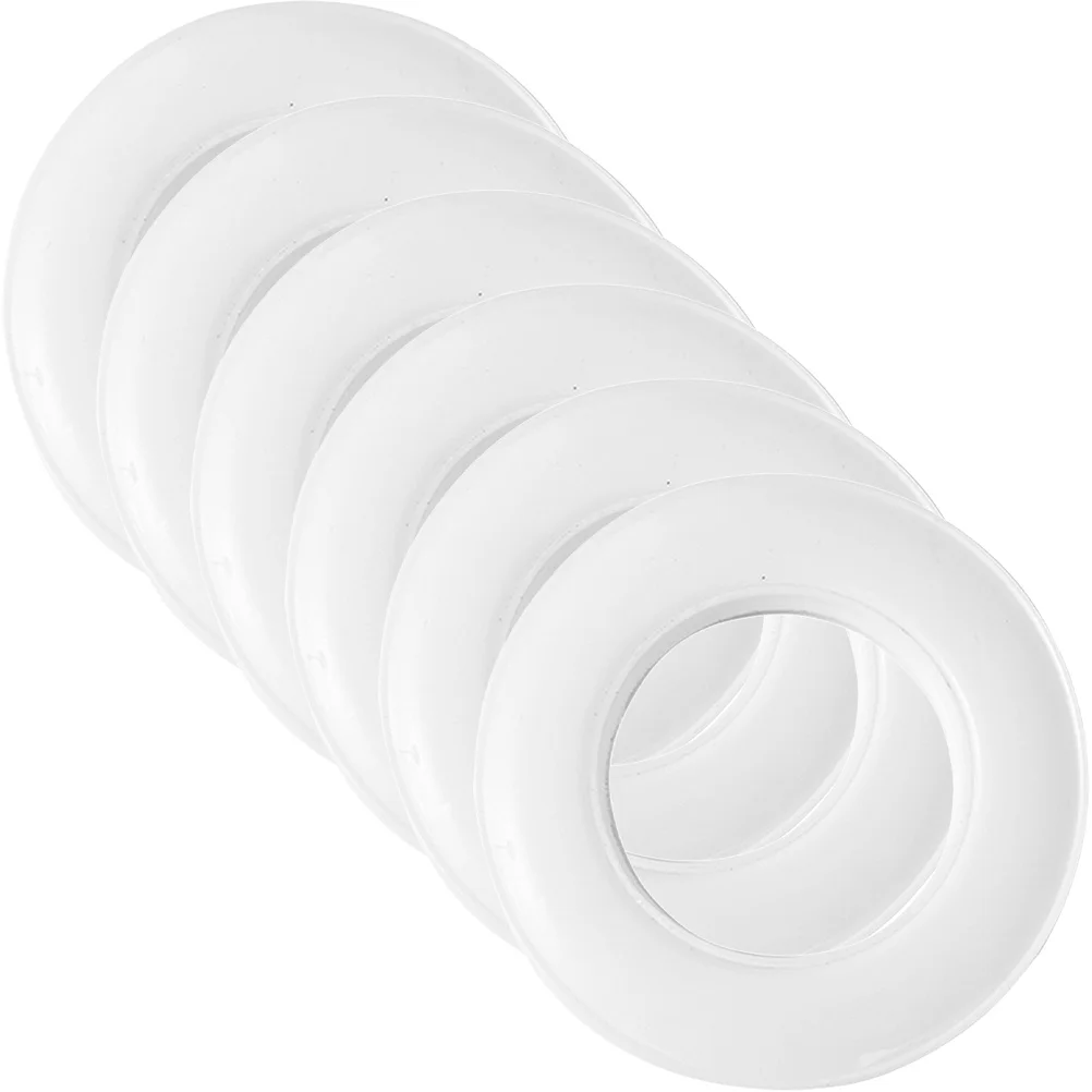 6 قطع من حلقات الستائر البلاستيكية القابلة لإعادة الاستخدام للستائر ومستلزمات ديكور نافذة المنزل #4