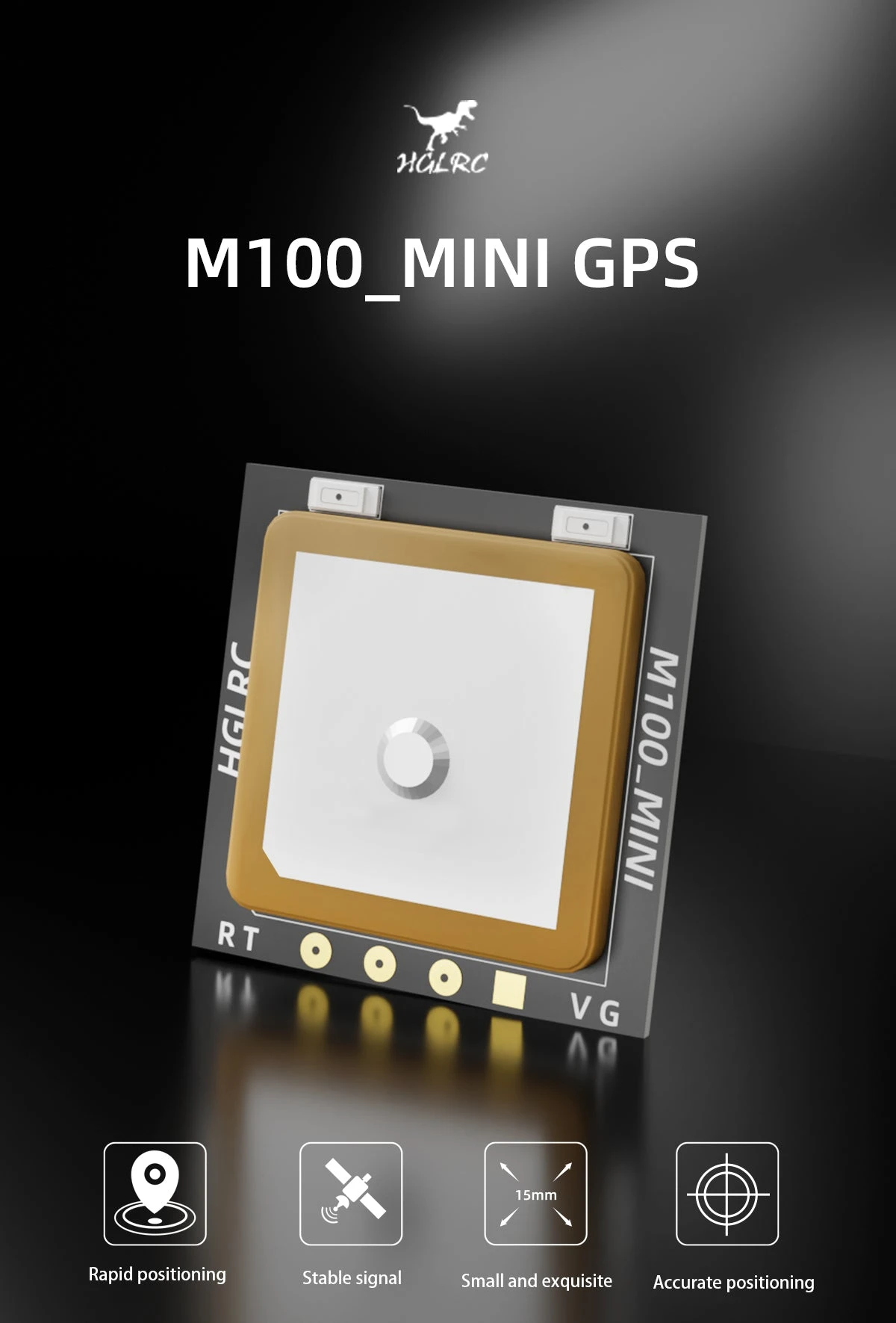 HGLRC M100 MINI M10 GPS Module Built-in Ceramic Antenna 15x15mm