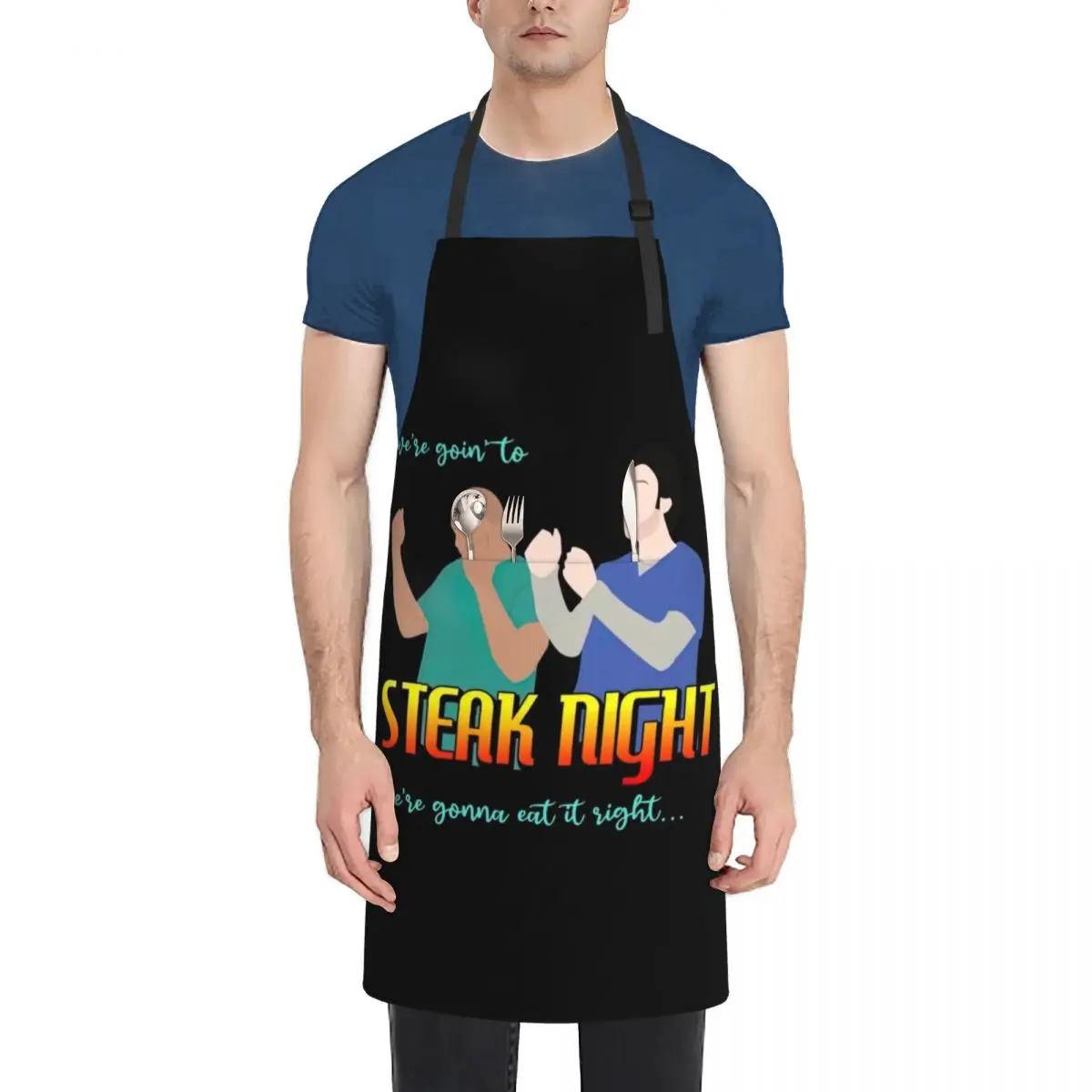 

Steak Night Apron kitchen clothes for men Bib For Kitchen Apron