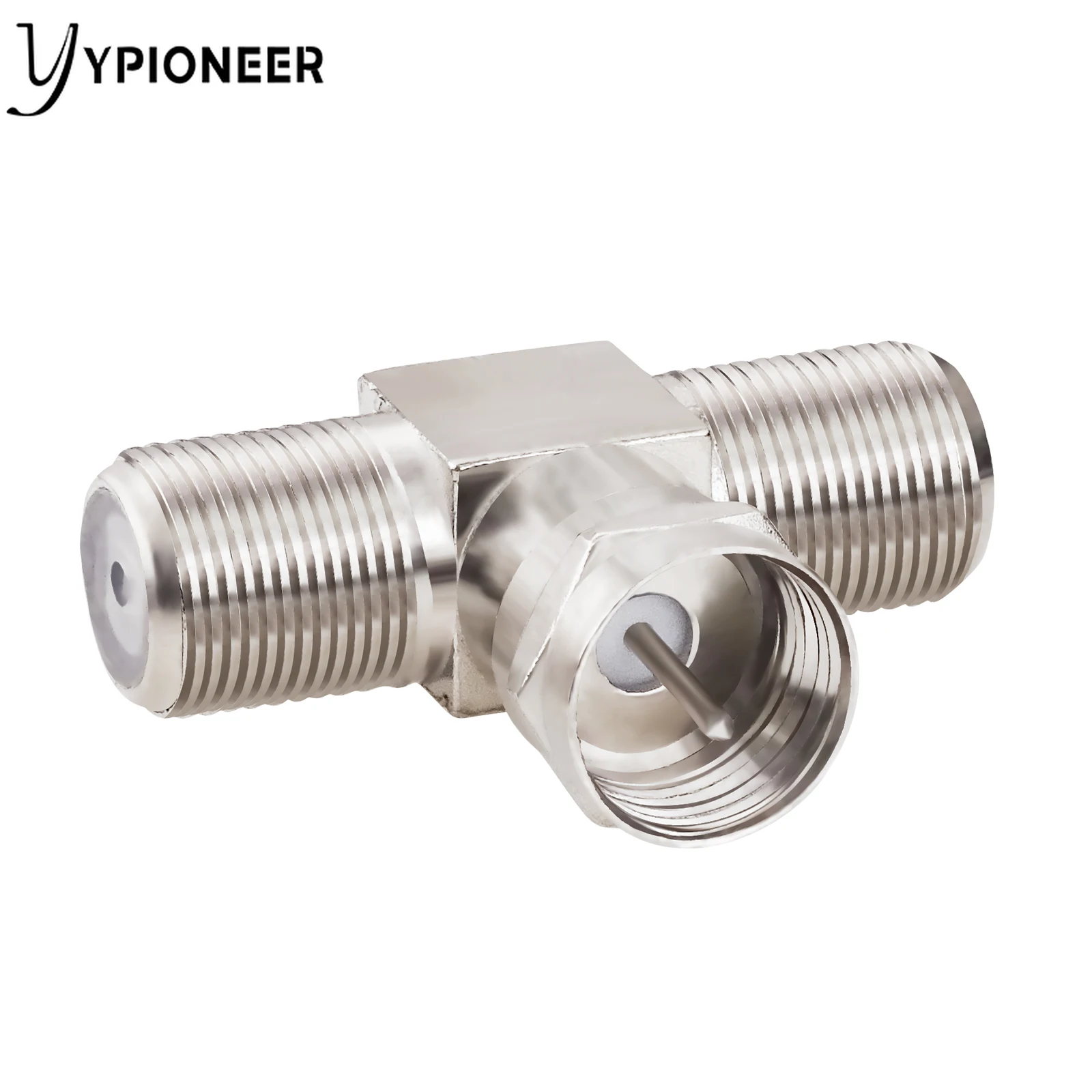 YPioneer C20144 1PC T Type F Male to Dual Female Connector RF Adapter Coax Coaxial for Antenna Cable