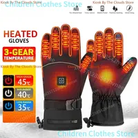 Electric Heated Gloves Thermal Heat Gloves Winter Warm Skiing Snowboarding Hunting Fishing Waterproof Heated Rechargeable Gloves