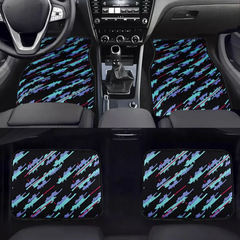 4Pcs JDM Style Racing Fabric Floor Mats interior carpets Universal United States