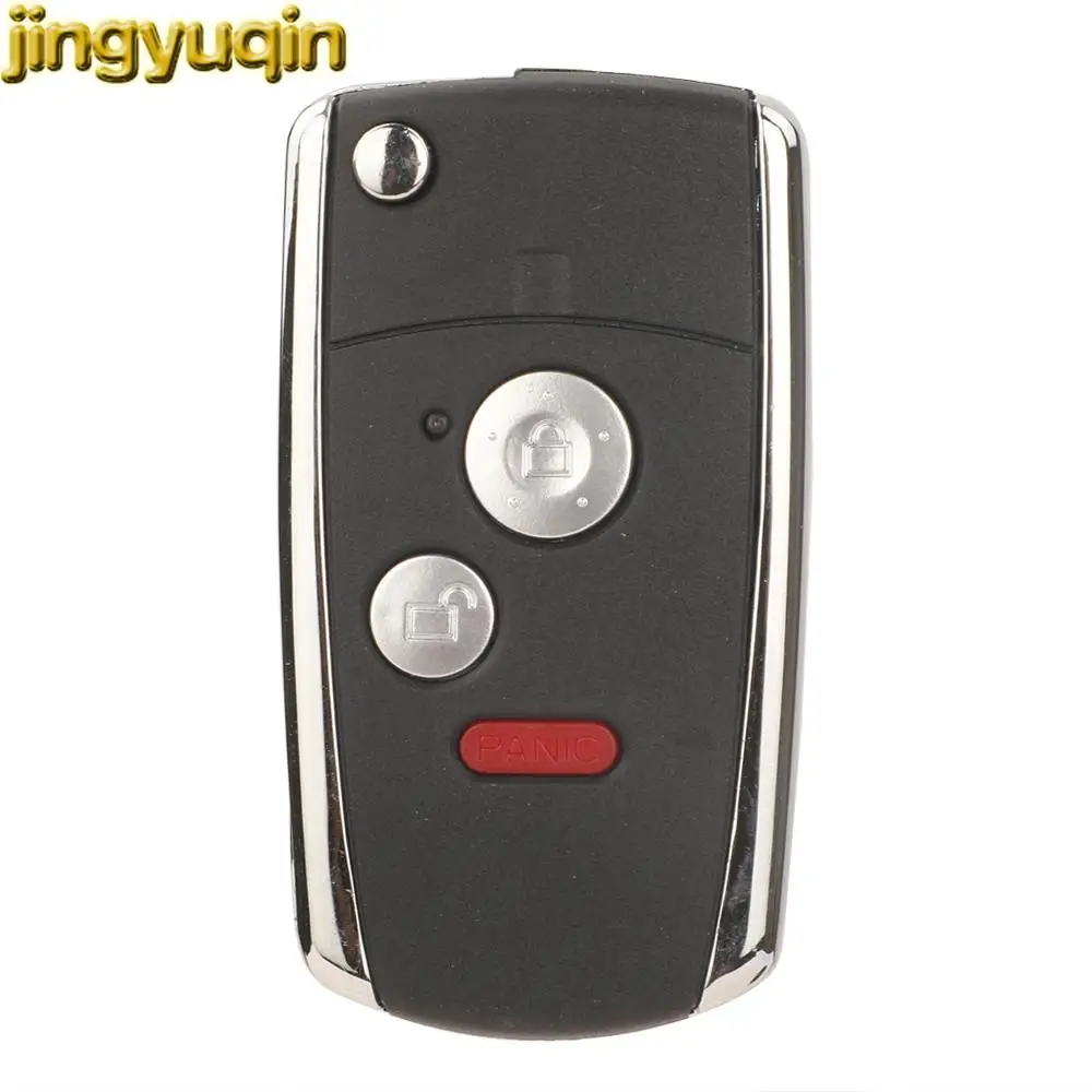 Jingyuqin 3 Buttons Flip Remote Car Key Fob Shell For Honda Accord CIVIC STREAM 2006 2007 2008 2009 2010 2011