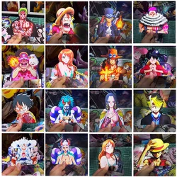 ONE PIECE 3D Lenticular Stickers Luffy Nami Zooro Theme Decorative for Car Cars, Refrigerators, Skateboards, Etc.kid's Gifts