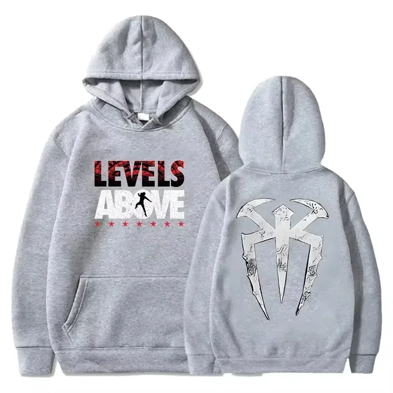 2024 Roman Reigns Levels Above Pullover Hoodie Long Sleeve Streetwear Women Men Hooded Sweatshirt Fashion Clothes  Lil Peep