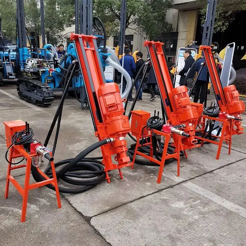 

Индивидуальная малогабаритная пневматическая буровая установка DTH с высоким крутящим моментом для бурения скважин под взрывные работы, 40 м, многоугловое бурение