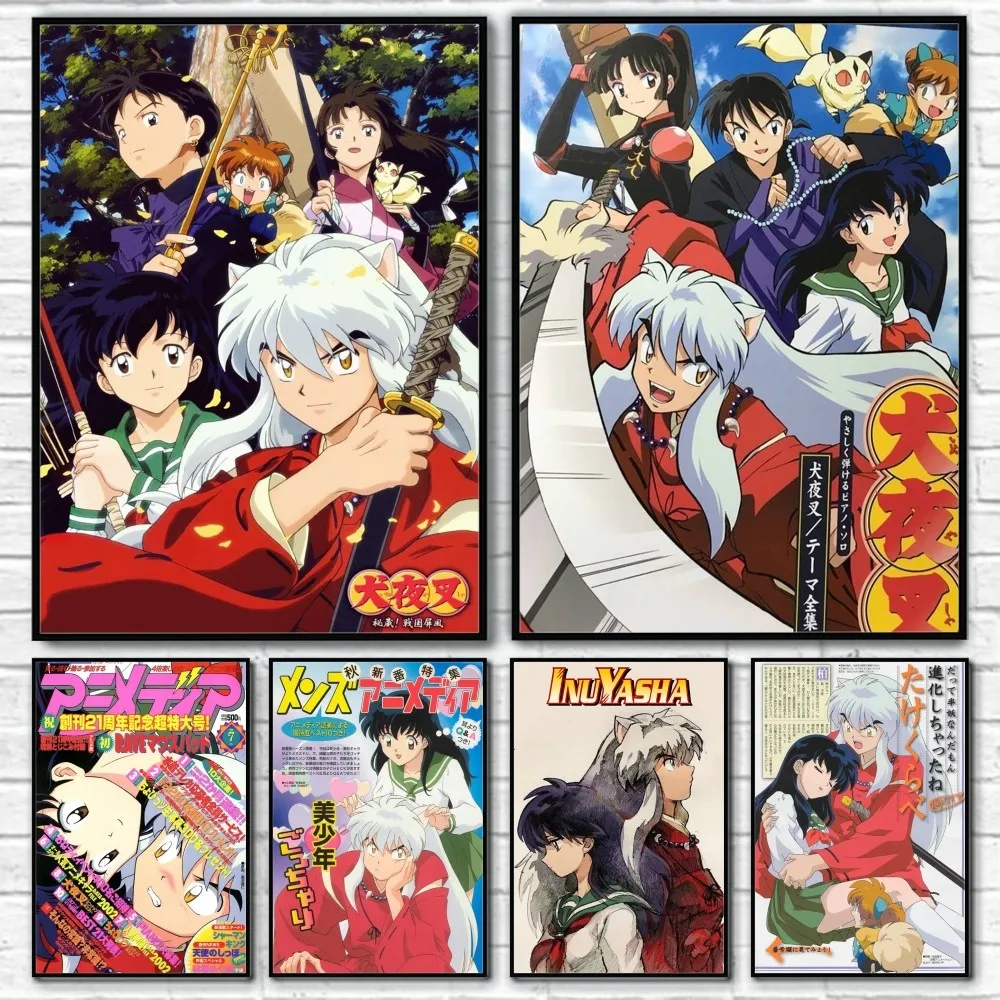 Anime I-Inuyasha Poster Room Decor Home Decoration Interior Wall Art Printing Waterproof Garage BedRoom Posters Gift