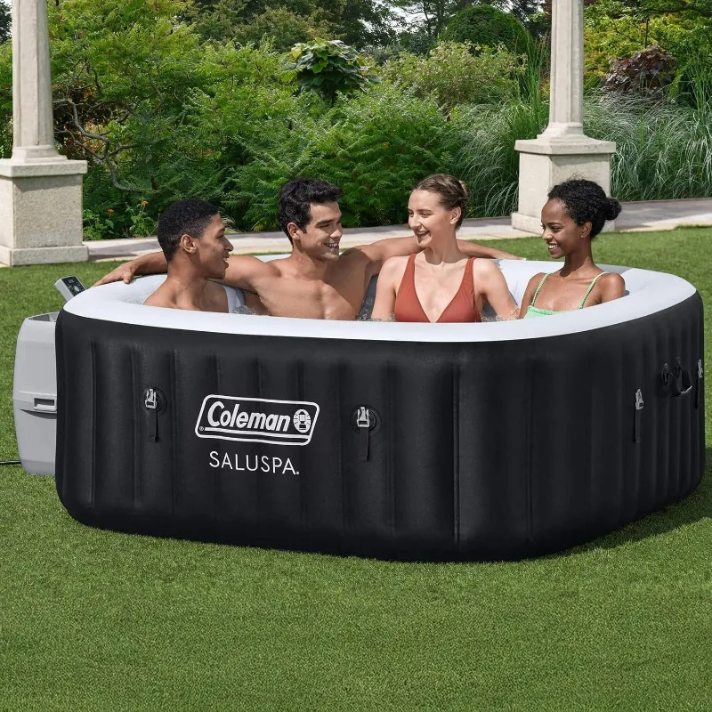 Coleman Hawaii – 140 AirJets, 4‑6 person, square, energy‑smart. Your outdoor spa in a box (71″ x 28″).
