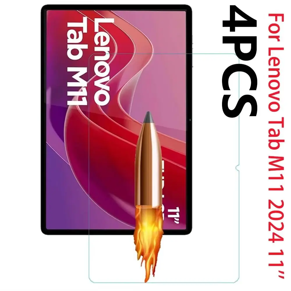 

4PCS For Lenovo Tab M11 2024 11 Inch 9H Tempered Glass Screen Protector Tablet Anti Scratch Protective Glass Film