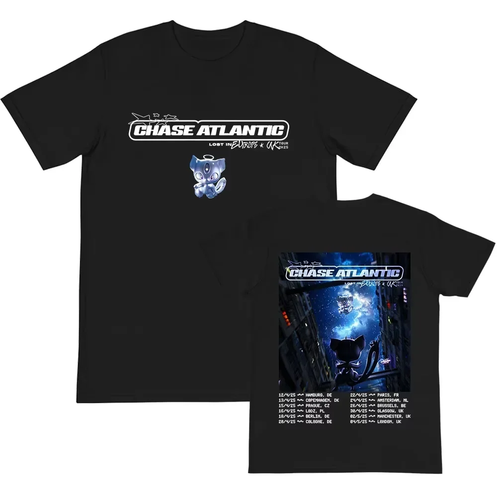 Chase Atlantic Lost in Europe and UK Tour T-shirt Short Sleeve Cotton Summer Tshirts Casual Unisex Hip Hop Streetwear Soft Tees