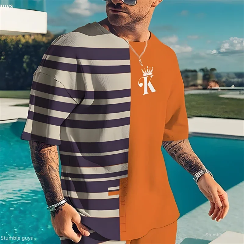 Sommer Herren Mode Anime T-Shirt Lässiges Kurzarm Übergroßes Atmungsaktives Oberteil Sport-Trikot-Stil Streetwear Tägliche Outfits