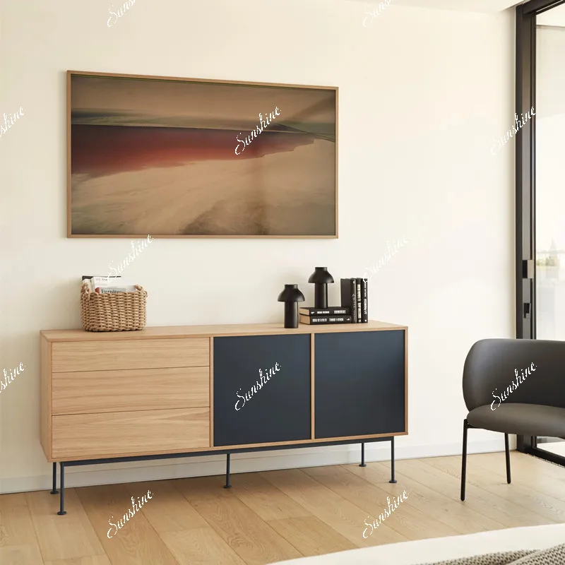 Nordic Italian minimalist tea cabinet bedroom storage side cabinet