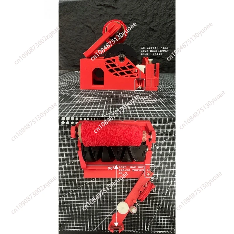 Portable Mini Yarn Winder with Length Calculator & Weight Detection Desktop Electric Yarn Rewinder for Precision Winding