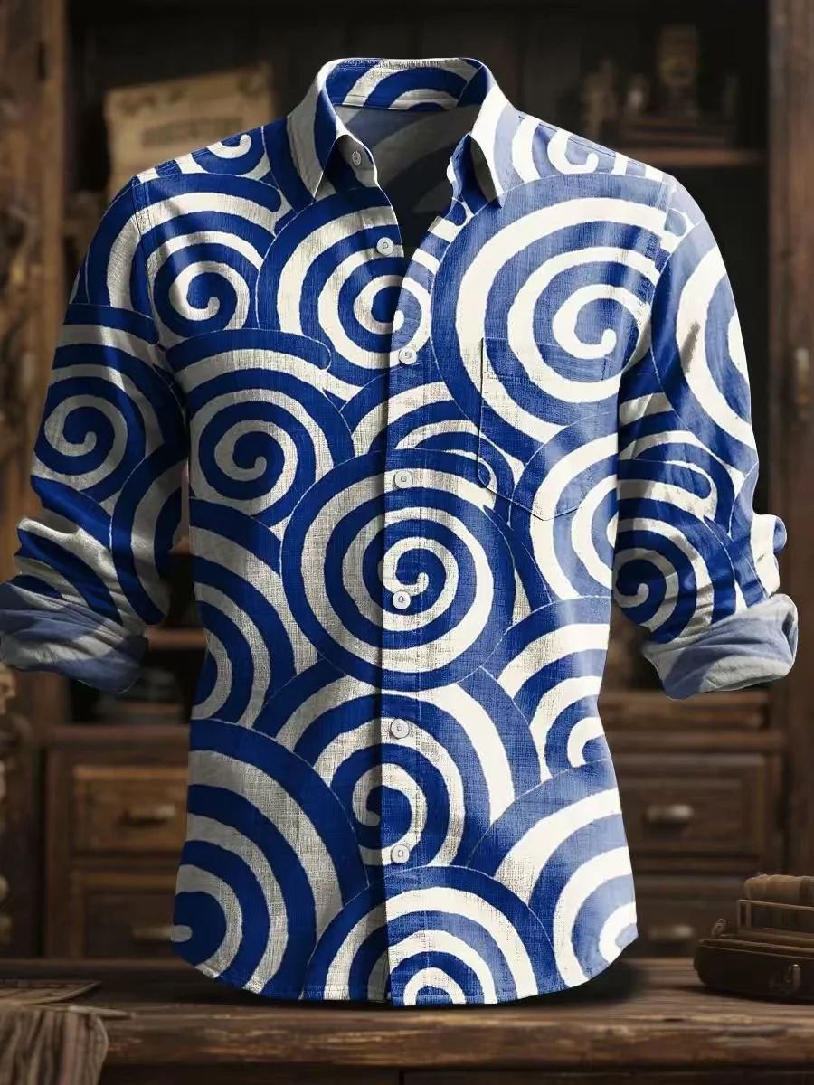 

2026 Summer New Batik Shirt, Elegant Artistic Style, Exquisite Totem Pattern, Men's Shirt, Fast Shipping