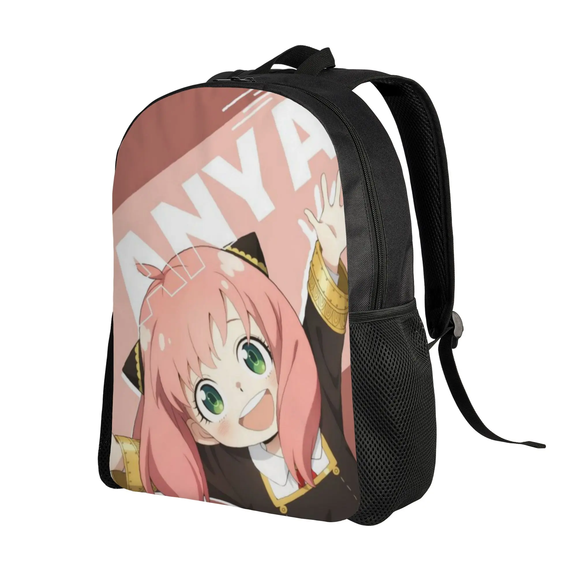 Back to school season Casual The happy girl with pink hair Daypack SPY×FAMILY Ladies Backpack