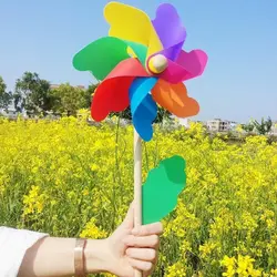 Whirligig Wood Stick Yard Ornaments Wind Spinner Kids Toy Garden Decor Windmill