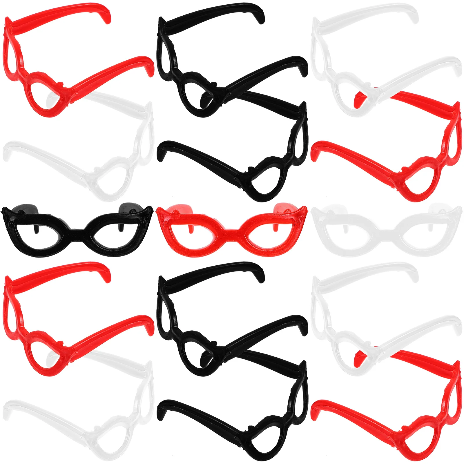 

60 Pcs Mini Plastic Sunglasses Vintage Eyeglasses Lightweight Small Size Toy Accessories for Photography Props