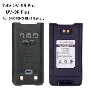 7.4V UV-9R PRE-LI-ION BATTURETH BAOFENG WAKIE TAKEIE BL-9 BATTHIA IP68防水サポートType-C Charge for UV-XR 10ベストセールスbaofengバッテリー-7