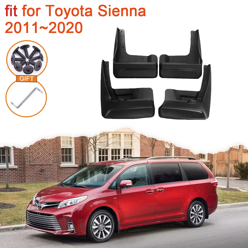 

Брызговики для Toyota Sienna XL30, 2011, 2012, 2013, 2014, 2016, 2017, 2018, 2019, брызговики, брызговики, грязеотталкивающие крылья, 4 шт., запчасти