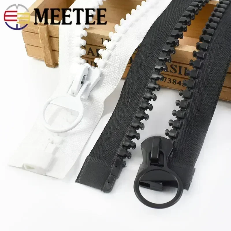 Meetee 1Pc 20# Large Resin Zipper 60-500cm Open-End Long Zip Closure for Jacket Coat Tent Zippers Replacement Sewing Accessories