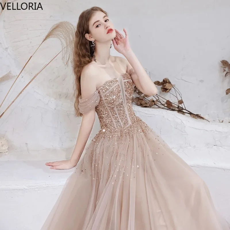 Sexy off-shoulder kralen avondjurk naakt roze bordeaux galajurk mouwloze feestjurk vestidos de fiesta op maat