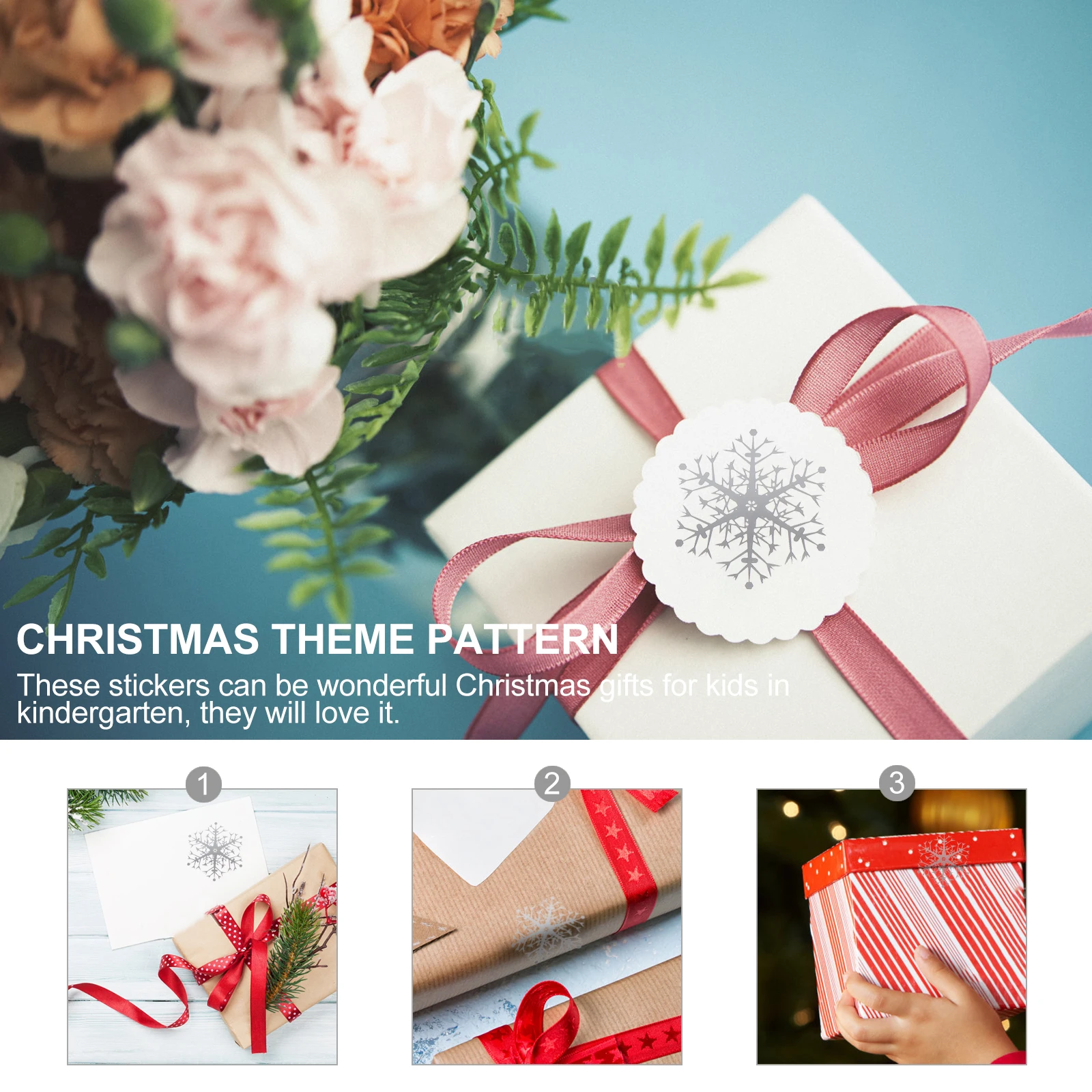 

Snowflake Sticker Labels Decoration Stickers Christmas Decorations Seal Wrapping