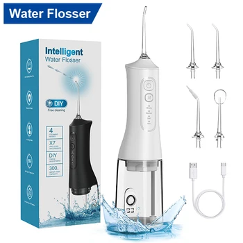 Irrigateur buccal Portable, Jet d'eau dentaire, outils de nettoyage des dents, 300ML, irrigateur buccal Portable sans fil