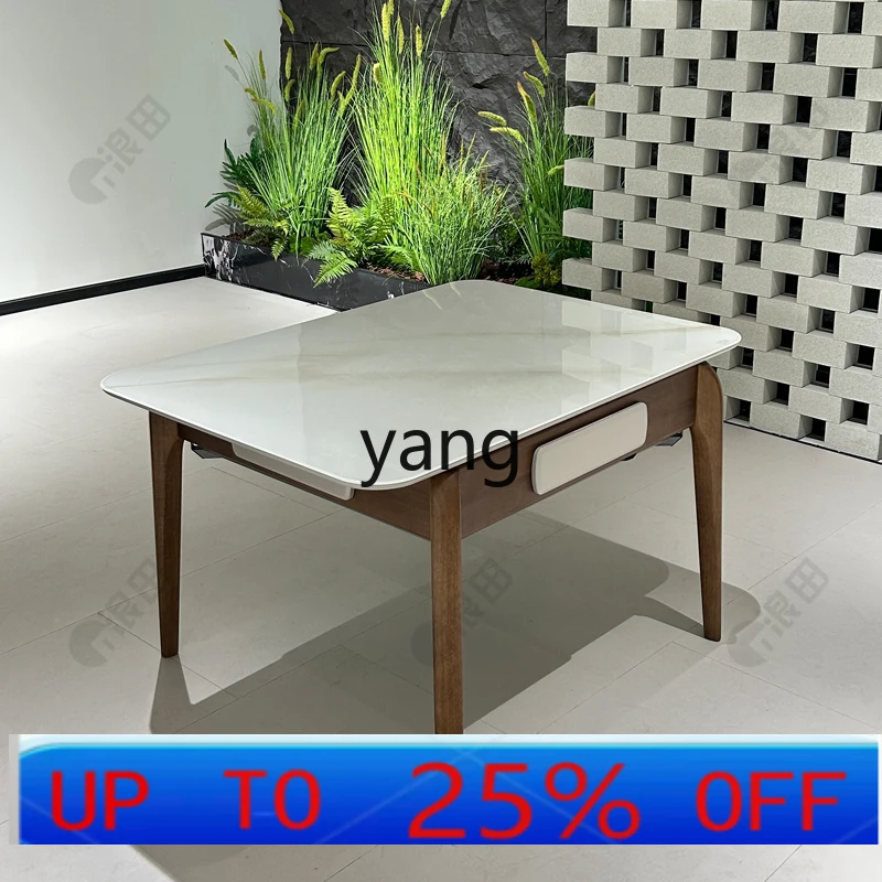 

CX Chinese light luxury solid wood mahjong table dining table dual-purpose household dining table and chairs
