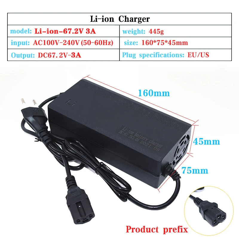 60V 40Ah Battery Electric Scooter Battery 60V Electric Bicycle Lithium Battery Pack Ebike BMS High-Power Battery 67.2V charger