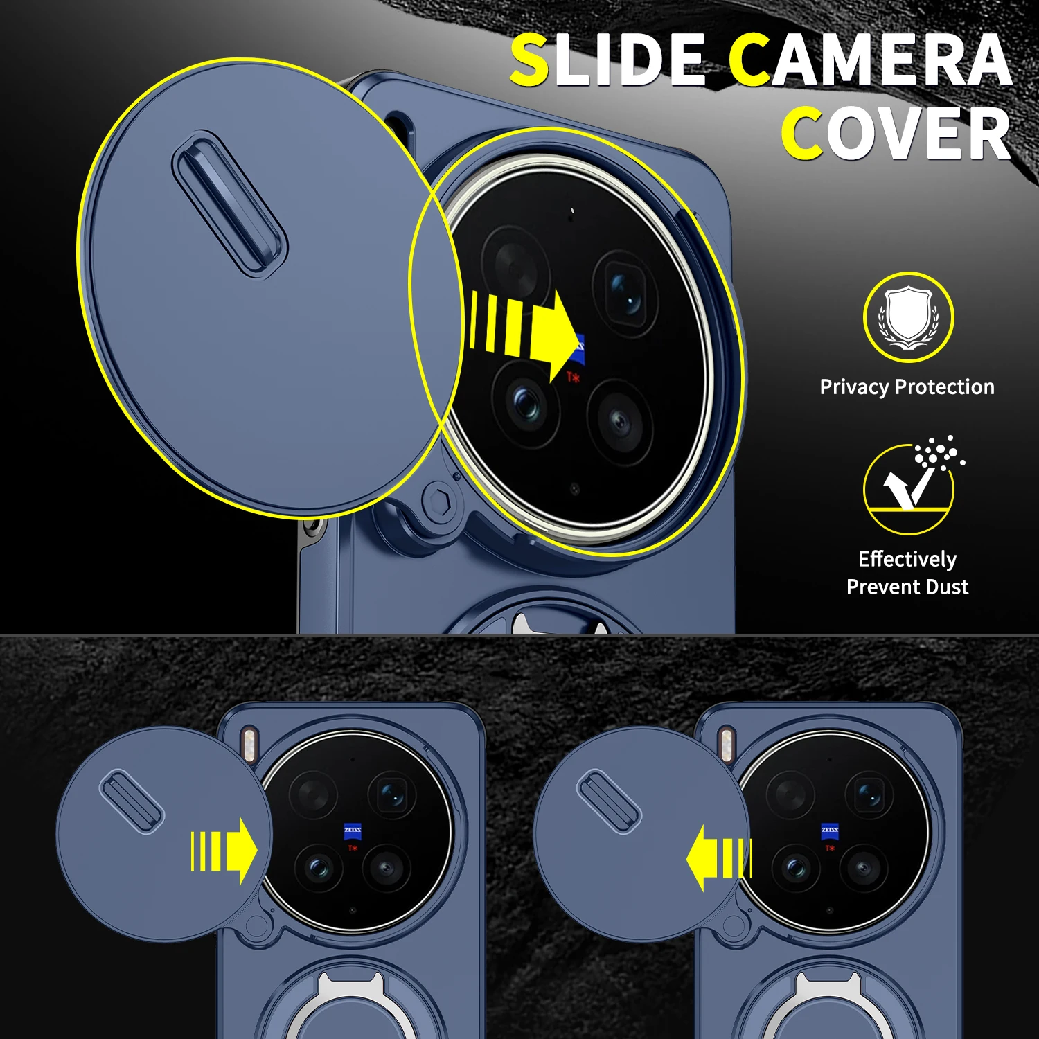 For Vivo X300 Ultra X300 PRO Phone Case Shockproof Armor Magnetic Holder Ring Case for Vivo X300Ultra Camera Lens Protect Cover view 3