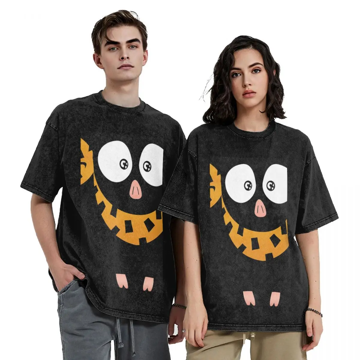 

P Chan Ranma Hip Hop Short Sleeve T-Shirts Washed Tops Tees Streetwear T Shirt Vintage for Men Women